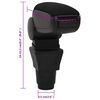 vidaXL Car Armrest Black 5.1"x12.8"x(9.4"-20.3") ABS