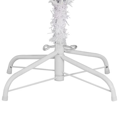 vidaXL Artificial Hinged Christmas Tree with Stand White 82.7"
