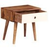 vidaXL Bedside Table Brown Solid Acacia wood 17.7x11.8x17.7 in Modern