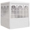 vidaXL Party Tent White Polyethylene 6.6 x 6.6 ft Water-resistant