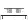 vidaXL Bed Frame Black Powder-Coated Steel Super King Bed Frame