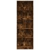 vidaXL Bookcase Smoked Oak Engineered Wood Tall Bookcase Rectangular