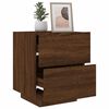vidaXL Bedside Cabinet Brown Oak Engineered Wood Medium Bedside Cabinet