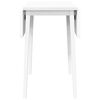 vidaXL Dining Table White Solid Wood Rubber