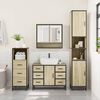 vidaXL Bathroom Furniture Set Sonoma Oak Engineered wood, metal, glass