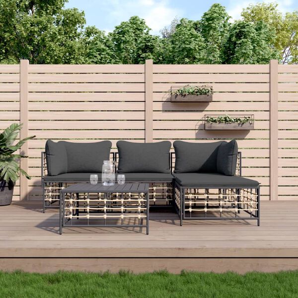 vidaXL Garden Lounge Set Anthracite