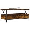 vidaXL Coffee Table Smoked Oak Engineered Wood, Metal Medium