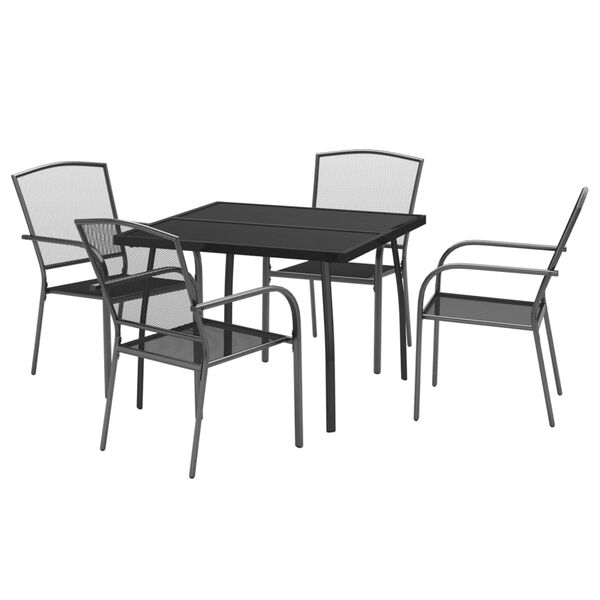 vidaXL Garden Dining Set Anthracite