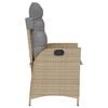 vidaXL Reclining Garden Chair Mix beige