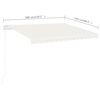 vidaXL Retractable Awning Cream