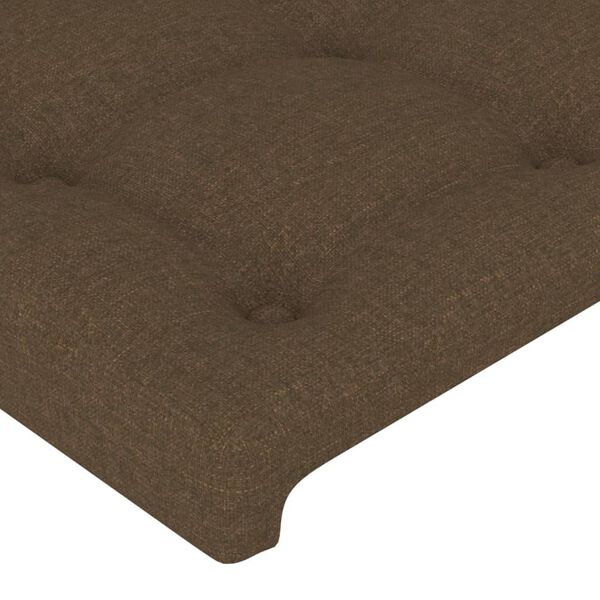 vidaXL Headboards 2 pcs Dark Brown 31.5"x2"x30.7"/34.6" Fabric