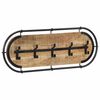 vidaXL Coat Rack Brown and Black Solid Mango Wood, Iron 35.4 in x 13.4 in