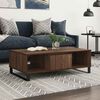 vidaXL Coffee Table Brown Oak Engineered Wood, Iron 41 in Coffee Table