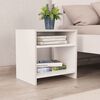 vidaXL Bedside Cabinet Set of 2 White Engineered wood Small