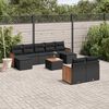 vidaXL Garden Sofa Set Black