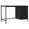 vidaXL Desk Black Steel 47.2x21.7x29.5 in Desk Rectangular