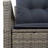 vidaXL Garden Sofa with Cushion 47.24 x 24.41 x 27.17 in Poly Rattan