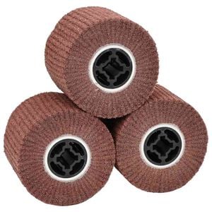 vidaXL Sanding Rollers 3 pcs Brown 12 x 12 x 10 cm Synthetic fibre