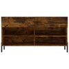 vidaXL Shoe Bench Smoked Oak Engineered wood Medium Shoe Bench