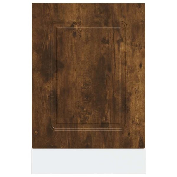 vidaXL Dishwasher Panel Smoked Oak Engineered Wood Medium Durable
