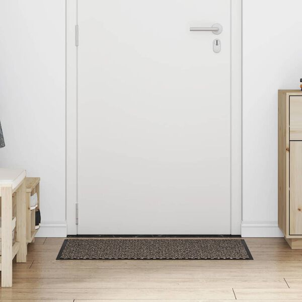 vidaXL Doormat Brown Polypropylene and PVC 23.6 x 35.4 in Rectangular