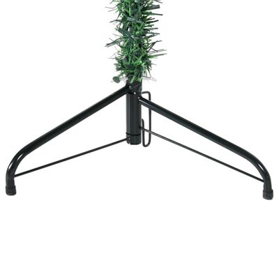 vidaXL Slim Artificial Half Christmas Tree with Stand Green 7 ft