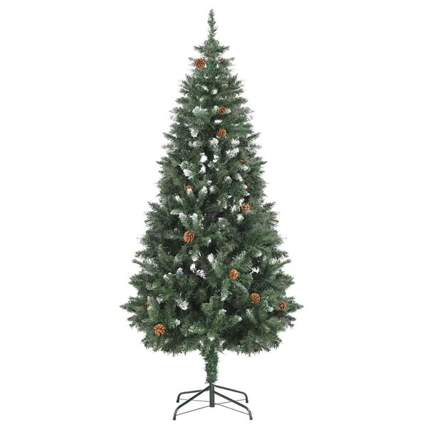 vidaXL Artificial Pre-lit Christmas Tree with Ball Set&Pine Cones 70.9"