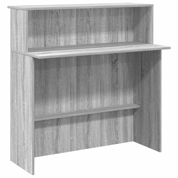 vidaXL Reception Desk Grey Sonoma Engineered wood Standard