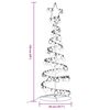 vidaXL Led Christmas Tree Black, Warm White Metal, Plastic Medium