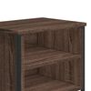 vidaXL Bedside Cabinet Set of 2 Brown oak Engineered wood, metal Small