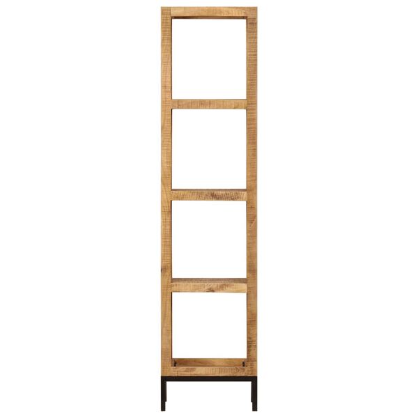 vidaXL Bookshelf Natural Mango Wood Solid Mango Wood Medium Bookshelf