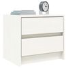 vidaXL Bedside Cabinet Set of 2 White Solid Pine Wood Compact