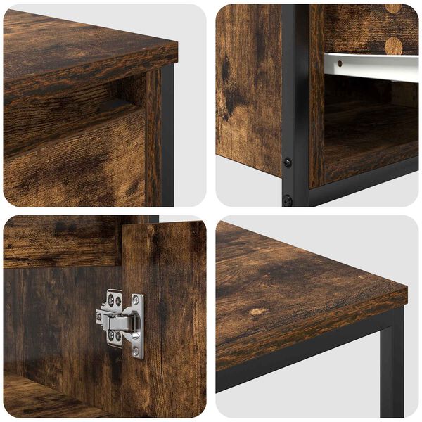 vidaXL Bathroom Furniture Set with Drawer 2 pcs Smoked Oak and Black