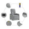 vidaXL Massage Recliner Chair Light Grey