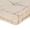 vidaXL Pallet Cushion Beige 100% Cotton Soft, Portable Decorative Inlays