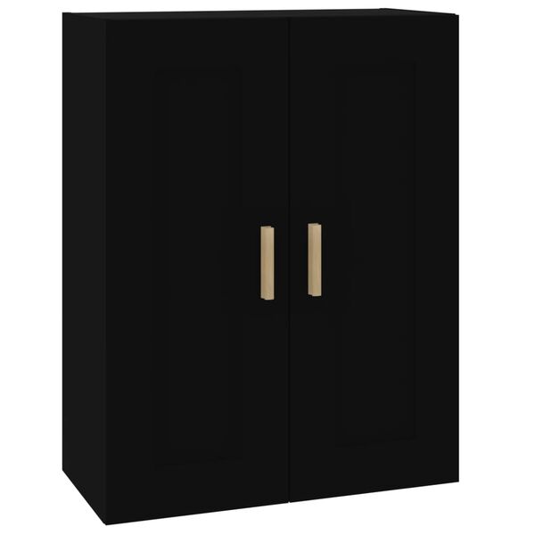vidaXL Wall Cabinet Black Engineered wood Medium Wall Cabinet