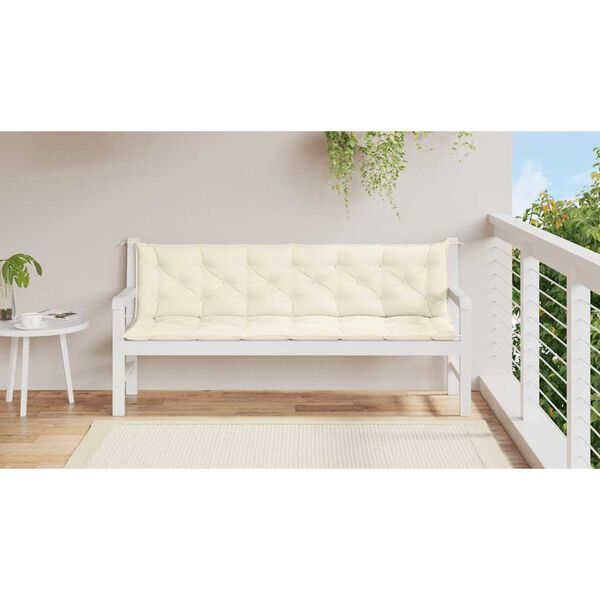 vidaXL Garden Bench Cushion Set of 2 Cream white