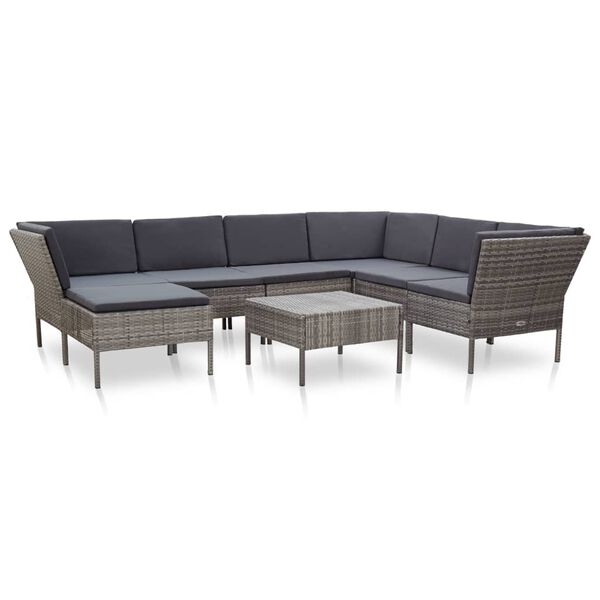 vidaXL Garden Lounge Set Grey