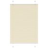 vidaXL Pleated Blind Cream 100% polyester 35.4 x 59.1 in