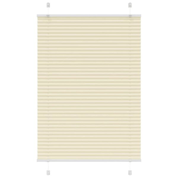 vidaXL Pleated Blind Cream 100% polyester 35.4 x 59.1 in