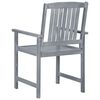 vidaXL Patio Chair Set of 4 Gray Solid acacia wood Standard Durable