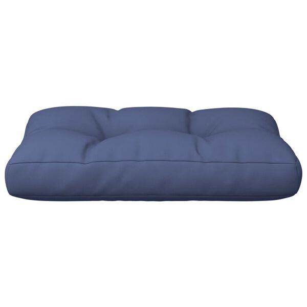 vidaXL Pallet Cushion Navy blue Fabric (100% polyester) 19.7x15.7x4.7 in