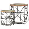 vidaXL Coffee Table Set of 2 Multicolor, Black
