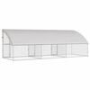 vidaXL Chicken Cage 3 pcs Silver 236.22 x 78.74 x 78.15 in