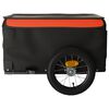 vidaXL Bike Trailer Black and Orange 66.1 lb Iron