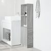 vidaXL Narrow Bathroom Cupboard Grey sonoma Engineered wood Slim