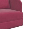 vidaXL Sofa Bed Wine Red 25.59 x 31.50 x 32.68 in Velvet