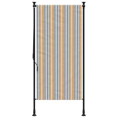 vidaXL Outdoor Roller Blind Yellow and White 47.2"x106.3" Fabric&Steel