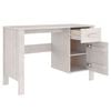 vidaXL Desk White Solid pine, MDF Medium Desk Rectangular Minimalist
