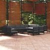 vidaXL Garden Lounge Set Black, Anthracite Solid Pine wood, Polyester